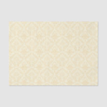 Elfenbein Creme Damast Elegante Blüten