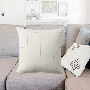 Elfenbein creme graue neutrale karierte moderne kissen