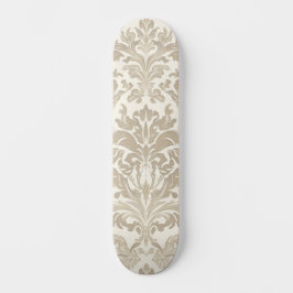 Elfenbein Elan Barock Damast Klassik Antik Skateboard