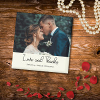 Elfenbein Elegante Hochzeit Liebe und Dank Foto