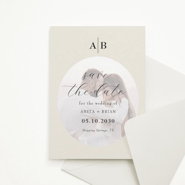 Elfenbein Foto Hochzeit Save The Date (Von Creator hochgeladen)