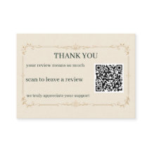 Elfenbein-Geschäft Dankeschön-Bewertungs-QR-Karte