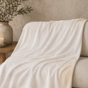 Elfenbein-Glanz-Minimal-Flanelldecke Fleecedecke
