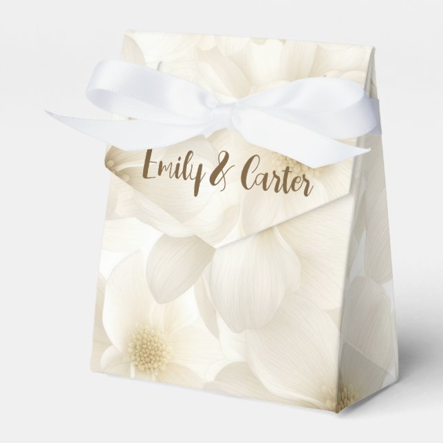 Elfenbein-Hochzeitsplanung für Blume Geschenkschachtel (Vorderseite)