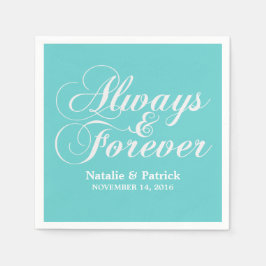 Elfenbein immer & für immer Hochzeitspapier Napkin Serviette