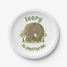 Elfenbein ist nur für mich Papierplatte Pappteller