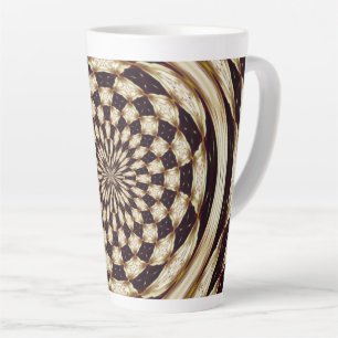 Elfenbein-Kaleidoskop-Blumen-Mandala-Dekor Milchtasse