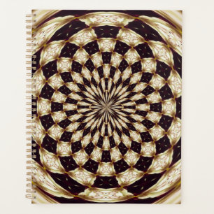 Elfenbein-Kaleidoskop-Blumen-Mandala-Dekor Planer