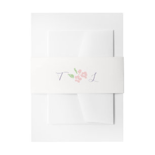 Elfenbein Lavendel Schrift Hochzeit Einladungsbanderole