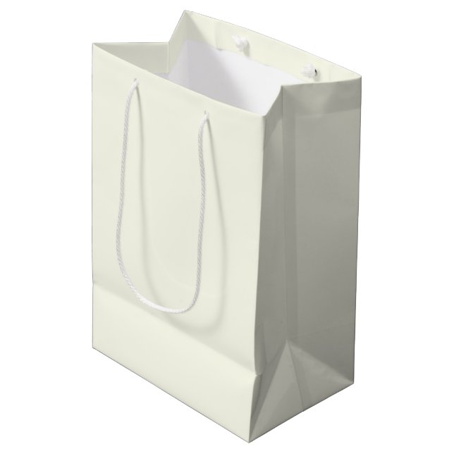 Elfenbein Mittlere Geschenktüte (Vorderseite Schrägansicht)
