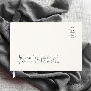 Elfenbein Moderne Florale Aquarell-Hochzeit Gästebuch