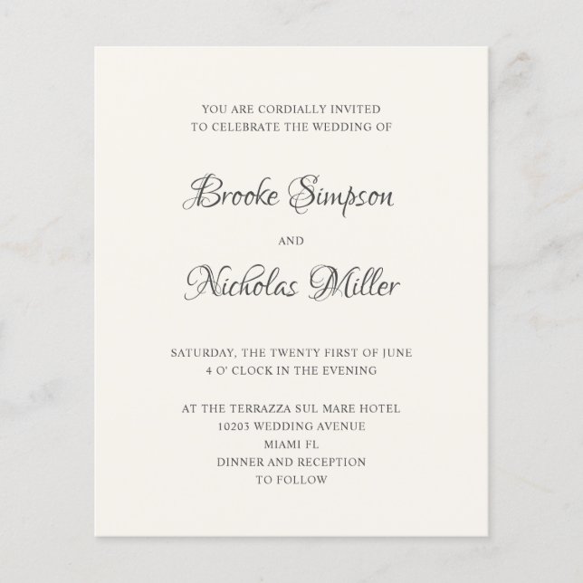 ELFENBEIN | Niedrige Kosten Einfache Elegante Mini (Vorderseite)