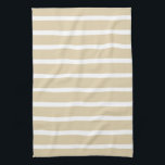Elfenbein-Person-Streifen Geschirrtuch<br><div class="desc">Horizontale Streifenmuster in einer warmen neutralen Farbpalette.</div>