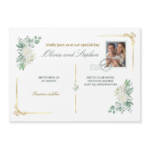 Elfenbein-Rosen Blumen Save the Date Magnetkarte