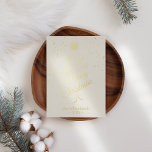 Elfenbein sehr frohe Weihnachtsbaumfamilie Letter Folien Feiertagskarte<br><div class="desc">Diese Ivory Very Merry Christmas Tree Family Letter Foil Holiday Card ist ein elegantes, helles Ambiente mit einer Mischung aus einfacher Goldfolie und klassischer Kalligraphie und einem minimalistischen Bohustyling, das ein perfektes Gleichgewicht zwischen sauberer moderner Eleganz und Vintager Eleganz schafft. Schön schmücken lässt sich das Ganze durch den Gruß "Wir...</div>