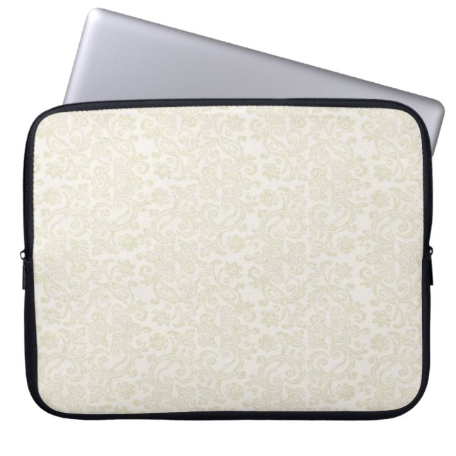 Elfenbein-Spitze-Laptop-Hülse Laptopschutzhülle (Vorderseite)