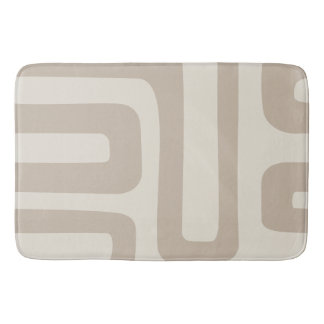Elfenbein und Beige Abstrakte Badermatte Badematte