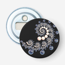 Elfenbein und Blue Pearl Spiral Bottle Opener