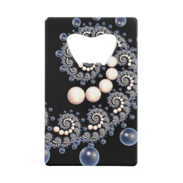 Elfenbein und Blue Pearl Spiral Bottle Opener Geldbeutel Flaschenöffner