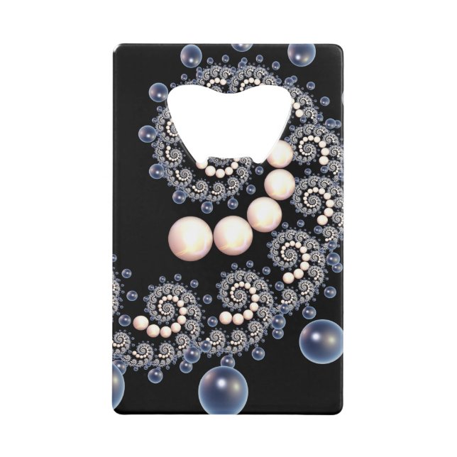 Elfenbein und Blue Pearl Spiral Bottle Opener Geldbeutel Flaschenöffner (Vorderseite)