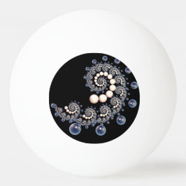 Elfenbein und Blue Pearl Spiral Ping Pong Balls Tischtennisball