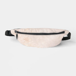 Elfenbein- und Roségold-Akzente Blumen AI-Kunst Bauchtasche