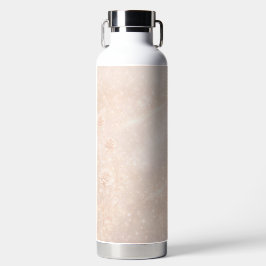 Elfenbein- und Roségold-Akzente Blumen AI-Kunst Trinkflasche