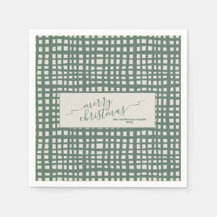 Elfenbein-Weihnachts-Weihnachtsstern-Salbei elegan Serviette