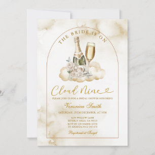 Elfenbein-Wein Die Braut ist Cloud Nine Junggesell Einladung