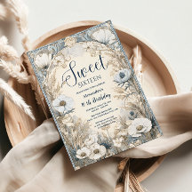 Elfenbein-Wildblume Art Nouveau Sweet Sixteen