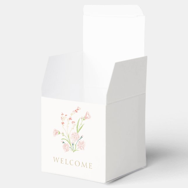 Elfenbein | Wildblume Willkommen | Vielen Dank für Geschenkschachtel (Geöffnet)