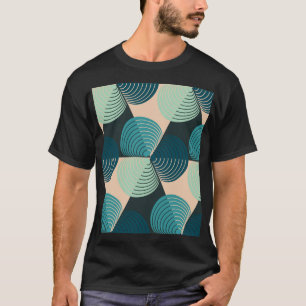Elfenbeinblau Geometrisch: Retro-Tile-Elegance. T-Shirt