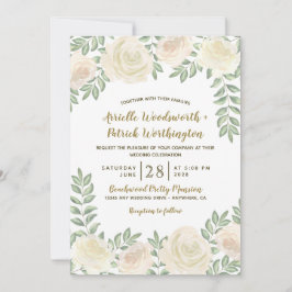 Elfenbeinblush Champagner Einladungen für Hochzeit