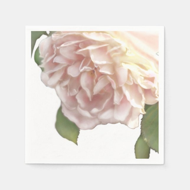 Elfenbeinblush-Rose Serviette (Vorderseite)