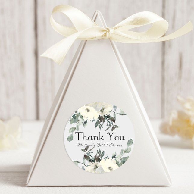 Elfenbeinblütenhochzeit Runder Aufkleber (Von Creator hochgeladen)