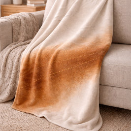 Elfenbeinbraun-Verblassungs-Fleece-Decke Fleecedecke