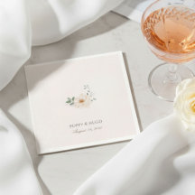 Elfenbeincreme | Chic florale Hochzeitsserviette