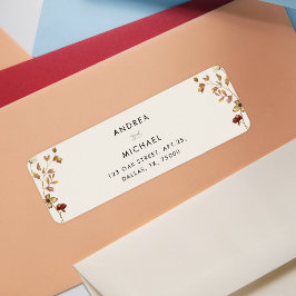 Elfenbeincreme-Wildblumen Herbst Rücksendeadresse