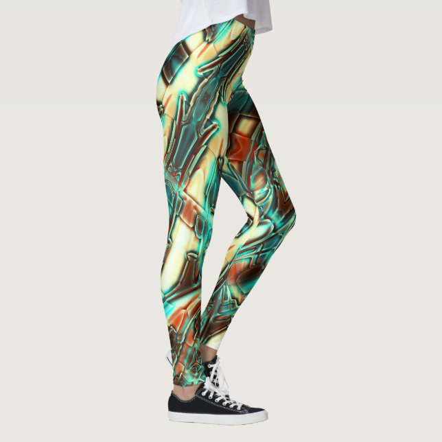 Elfenbeindigital mit verbranntem Ton und einigen M Leggings (Rechts)