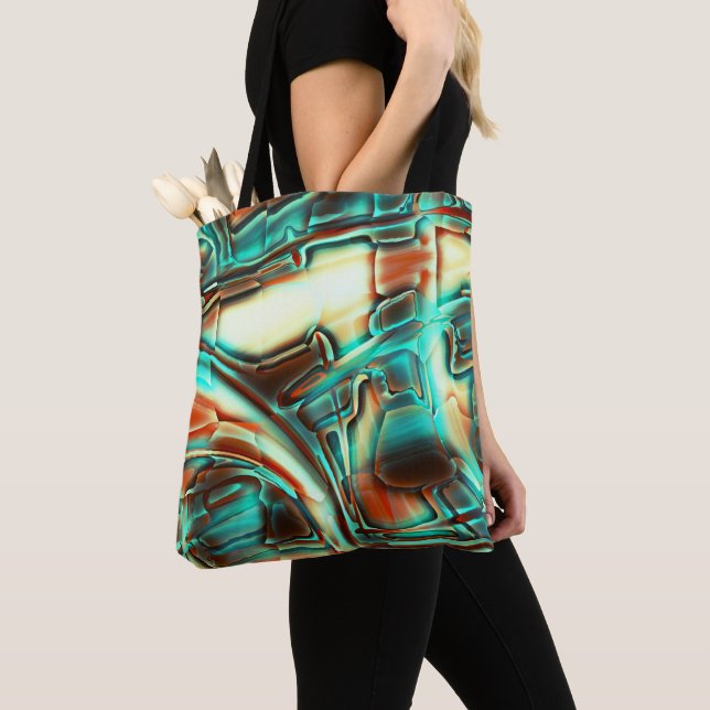 Elfenbeindigital mit verbranntem Ton und einigen M Tasche (Von Nahem)