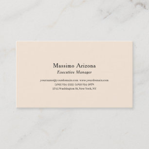 Elfenbeinfarben Schlicht Professionell Modern Mini Visitenkarte