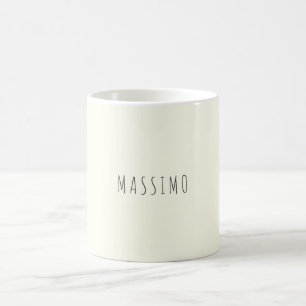 Elfenbeinfarbene minimalistische moderne Ästhetik Kaffeetasse