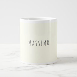 Elfenbeinfarbene minimalistische schlichte moderne Jumbo-Tasse