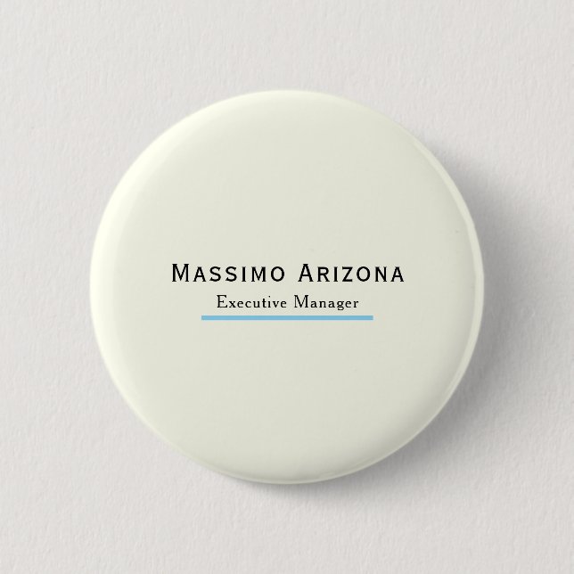Elfenbeinfarbene moderne minimalistische  button (Vorderseite)