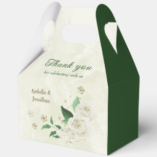 elfenbeinfarbene weiße Blumen Hochzeit Geschenkschachtel