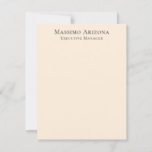 Elfenbeinfarbenes minimalistisches modernes Design Mitteilungskarte