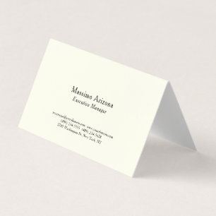 Elfenbeinfarbenes minimalistisches modernes Design Visitenkarten