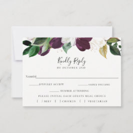 Elfenbeinflora-Hochzeit RSVP Wahlkarte