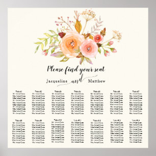 Elfenbeinflora mit Rose Wasserfarbige Sitzgelegenh Poster