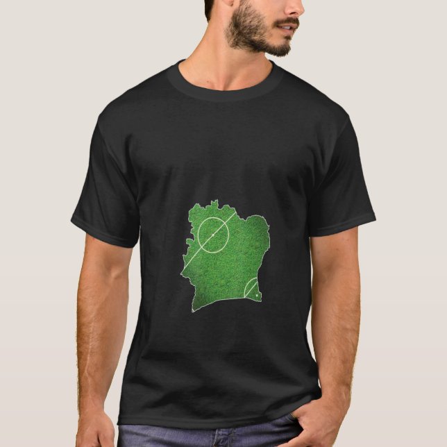 Elfenbeinfußballgericht T-Shirt (Vorderseite)